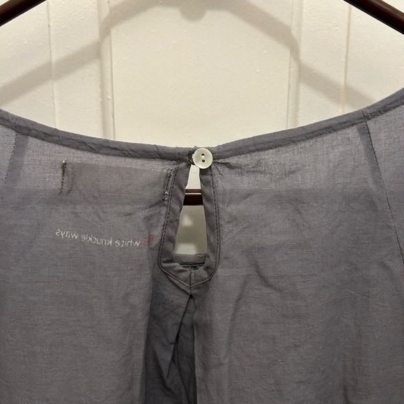 ODD MOLLY 100% COTTON GRAY BLOUSE WITH INTRICATE EMBROIDERY SIZE 2/MEDIUM - Picture 10 of 10